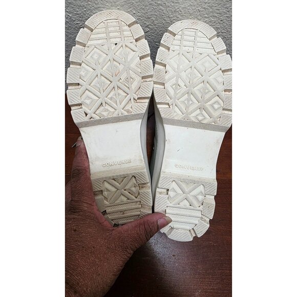 Converse Chuck Taylor All Star High-Top Shoes Olive & Purple Leather Unisex 7.5M - Picture 6 of 8